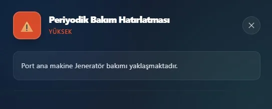 Bakım Bildirimi
